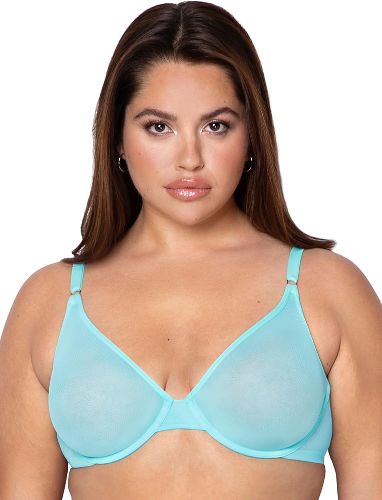 Smart & Sexy Women's Sheer Mesh Demi Underwire Bra, available in single and 2 Packs!