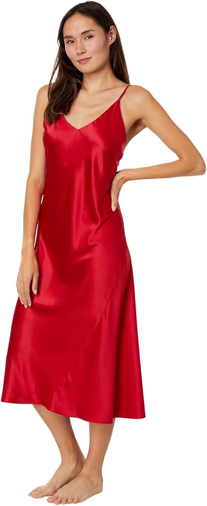 Natori Glamour Satin Gown Brocade Red S (Women's 6-8)