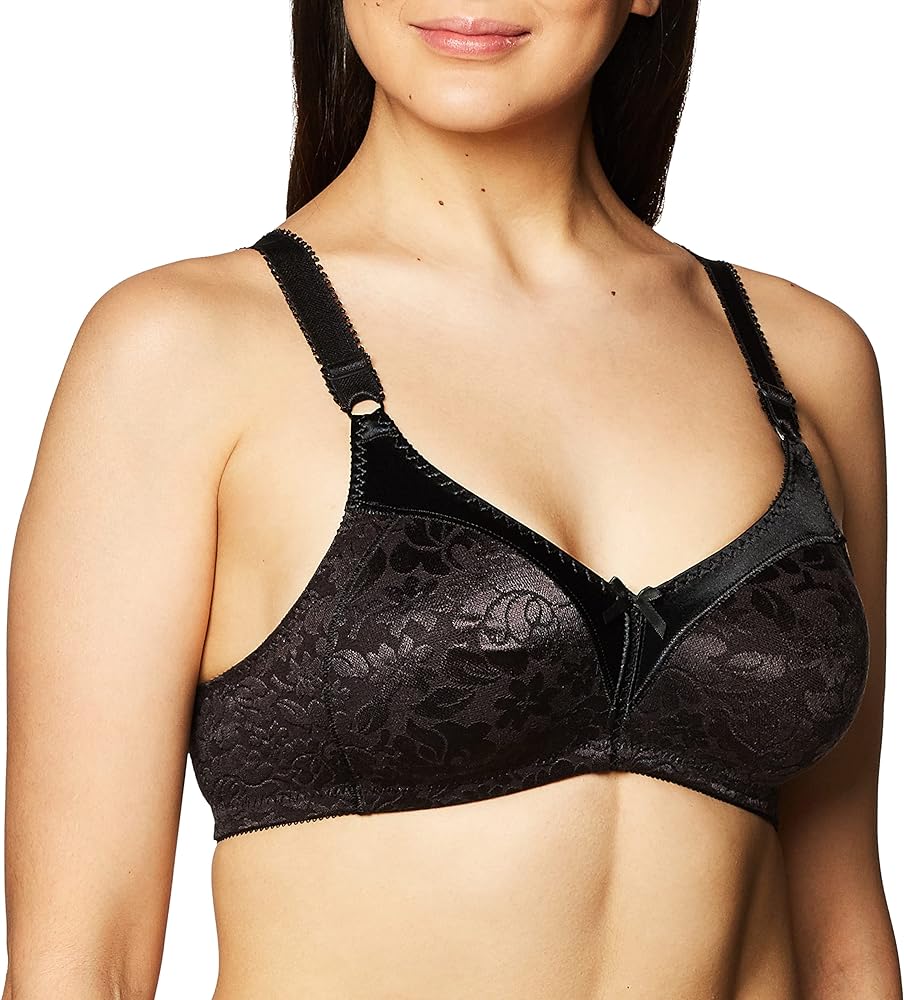 Bali Women's Double Support Spa Closure Wire-Free Bra, Black, 36B