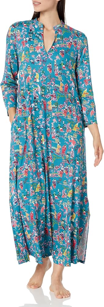 N Natori womens Mandarin Caftan Length 52"