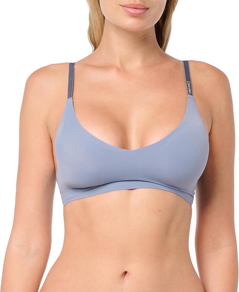 Calvin Klein Women's Invisibles Comfort Lightly Lined Seamless Wireless Triangle Bralette Bra