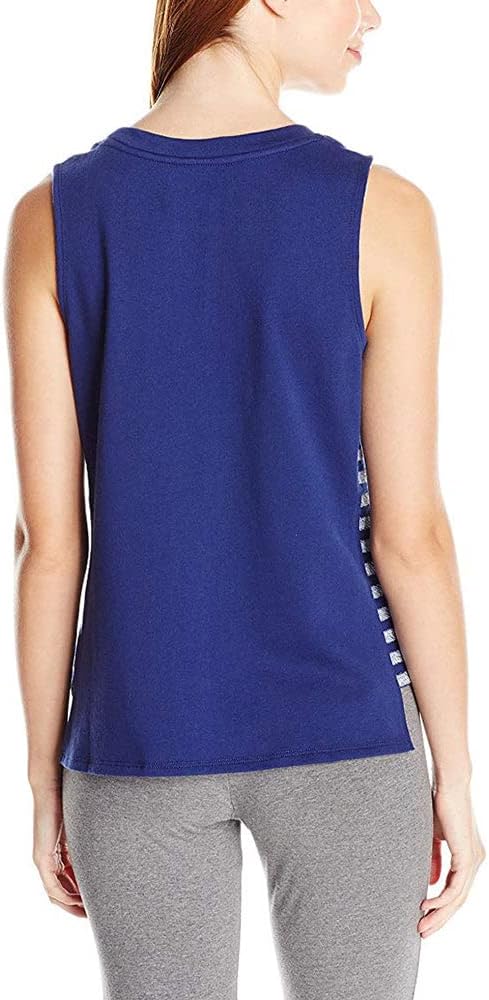 Nautica Women's French Terry Lounge Tank, Royal Blue, XS