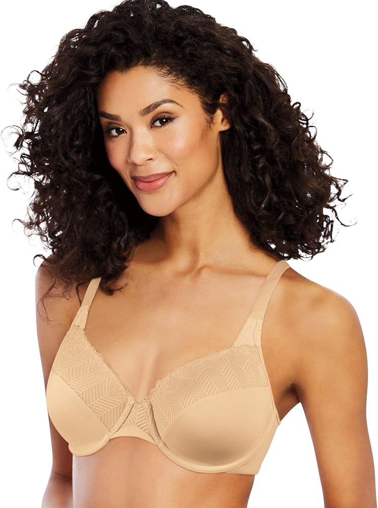 Bali Passion For Comfort Underwire Bra with Full-Coverage, Light Lift Back Smoothing Shapewear Bra for Everyday Wear