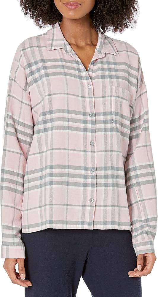 PJ Salvage Women's Loungewear Mad for Plaid Long Sleeve Top