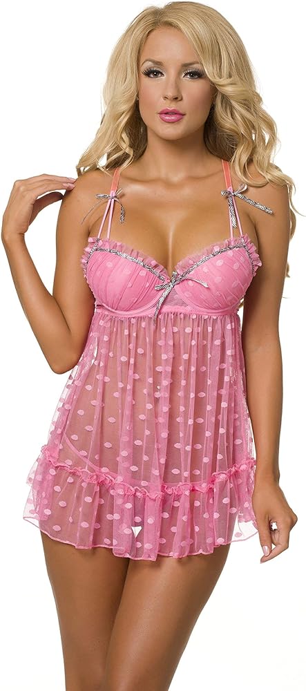 Sexy Fever Blush Babydoll Lingerie for Women 512156