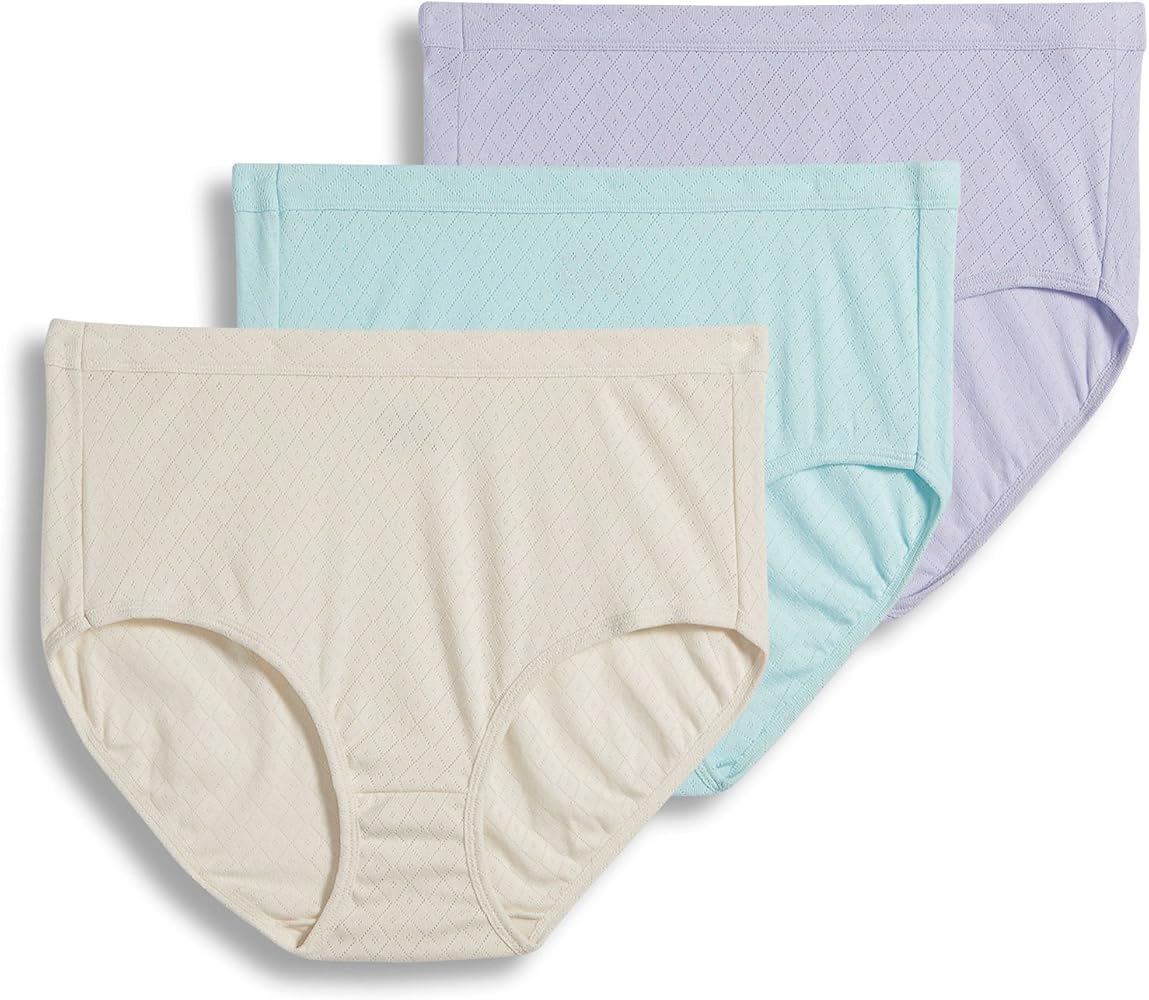 Jockey Women's Underwear Elance Breathe Brief - 3 Pack (11, Violet Cosmetic Purple.)