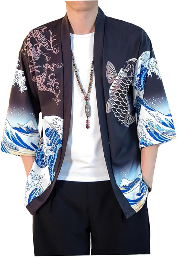 Japanese Cat Samurai Kimono Streetwear Men Women Cardigan Japan Harajuku Anime Robe Anime Clothes 2021 Summer Men's Shirts