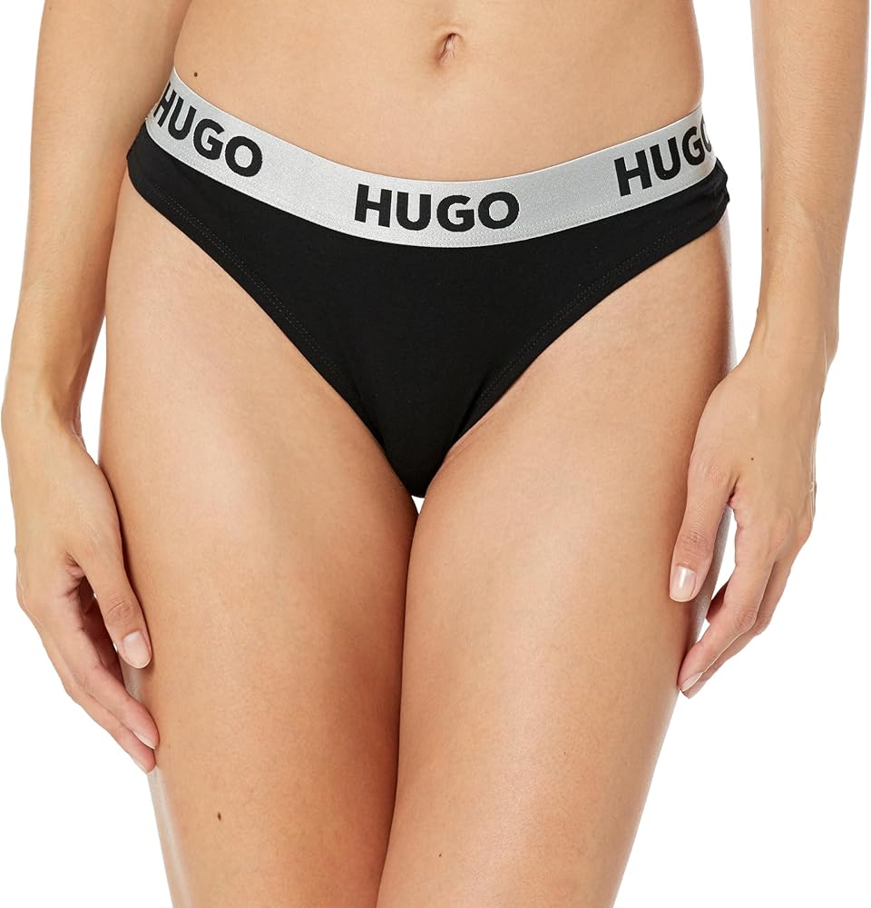 HUGO Women's Bold Logo Cotton Stretch Thong