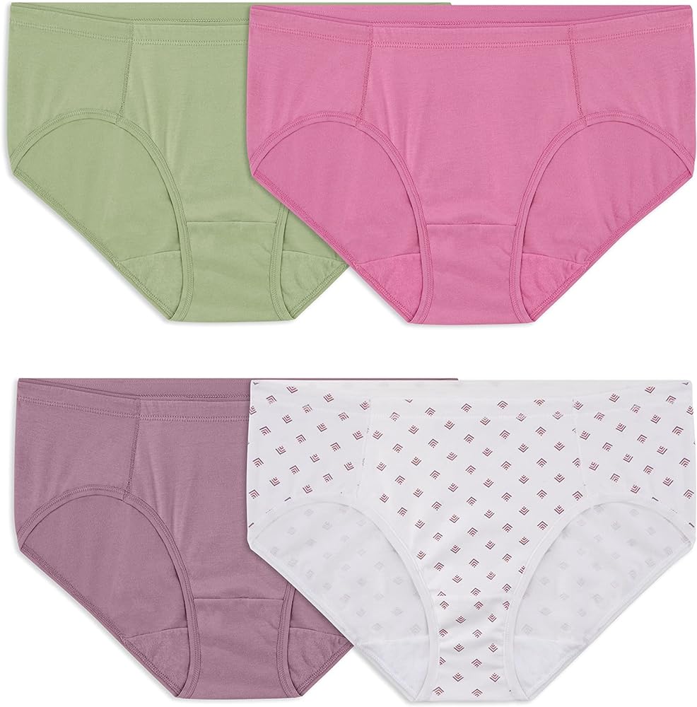 Fruit of the Loom Women's Crafted Comfort Pima Cotton Underwear, Super Soft & Durable