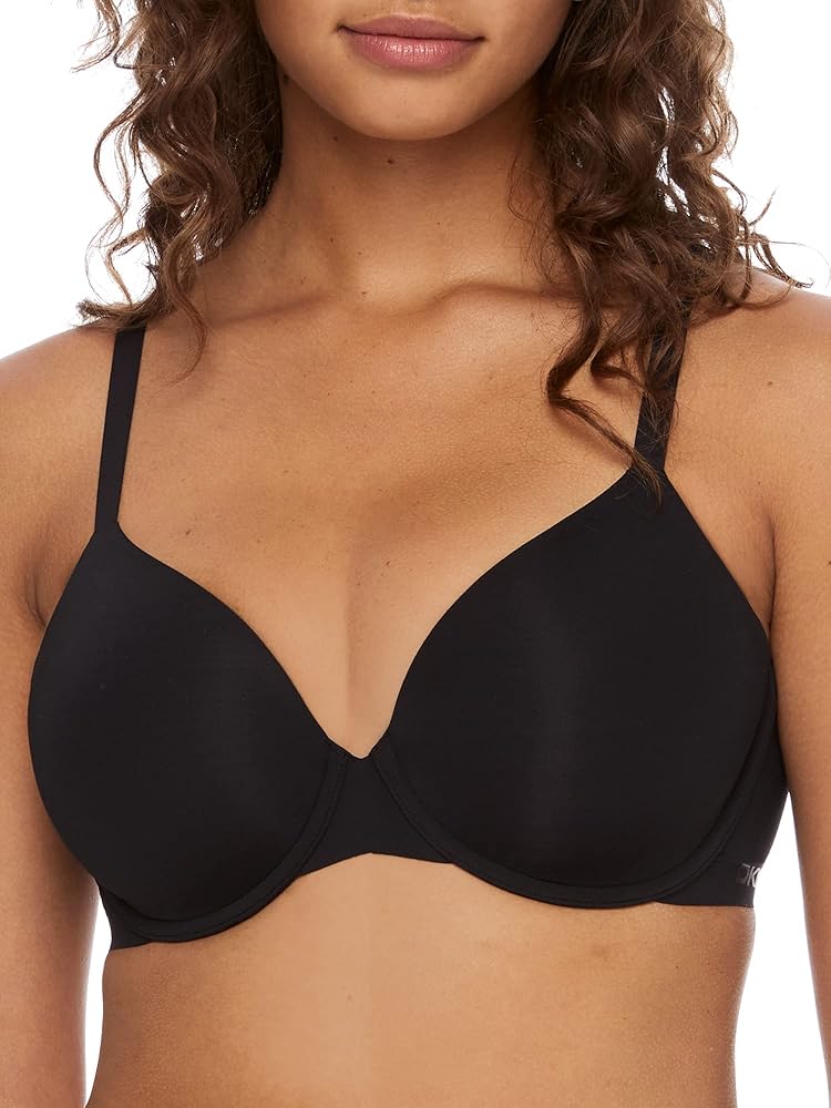 DKNY Women's Smooth Essentials T-Shirt Bra, DK7745, Black, 36D