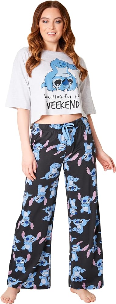 Disney Stitch Womens Pyjamas Set - Nightwear Baby Yoda Long PJs Comfy Lounge Wear S-XL Women Teenagers - Gifts for Women