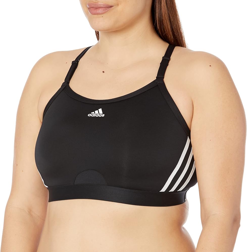 adidas Women's Training Light Support 3 Stripe Bra