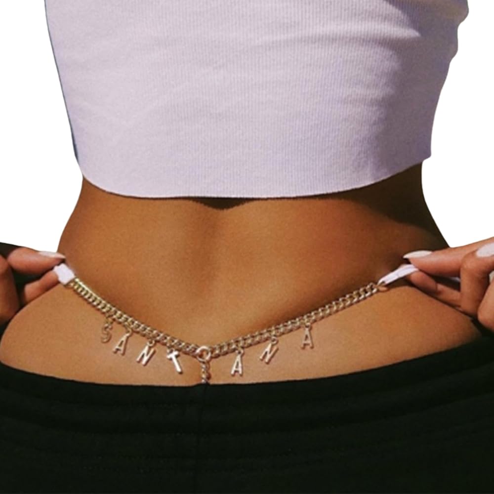 Personalized Thongs with Names Custom Letter Waist Chain Thong for Women Sexy Lace G-string Panties with Gold Silver Letters