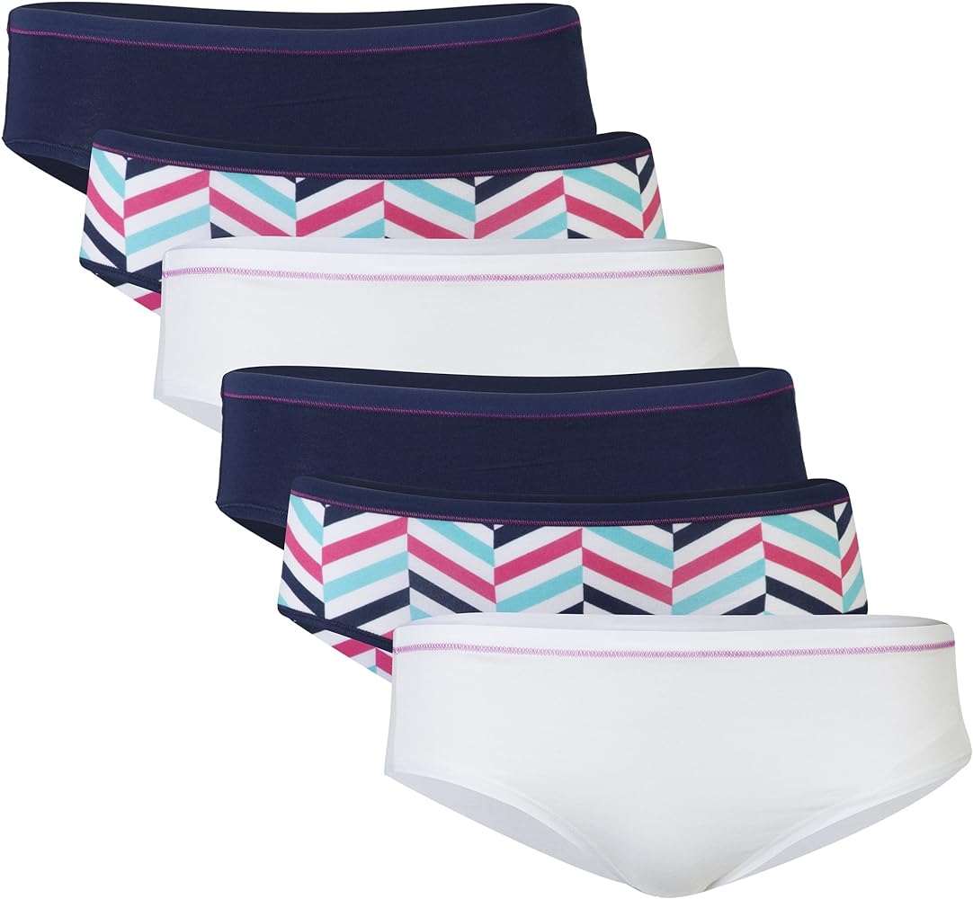 Gildan Womens Stretch Cotton Hipster Panties, 6 Pairs