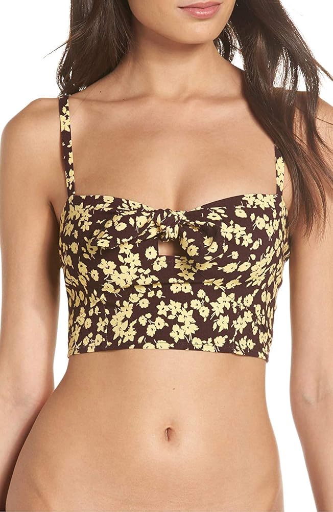 Free People Womens Floral Print Bralette