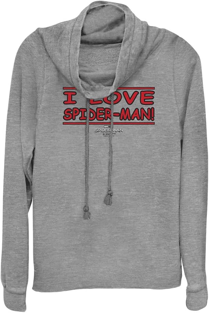 Marvel Spider-Man: No Way Home Spidey Love Women's Cowl Neck Long Sleeve Knit Top