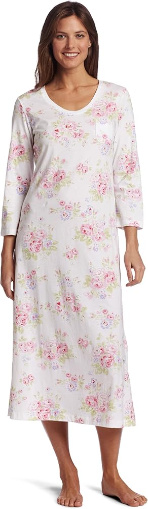 Carole Hochman Women's Floral Tea pots Long Gown