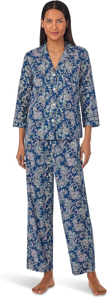 Lauren Ralph Lauren Women's Cropped 3/4 Pj Set