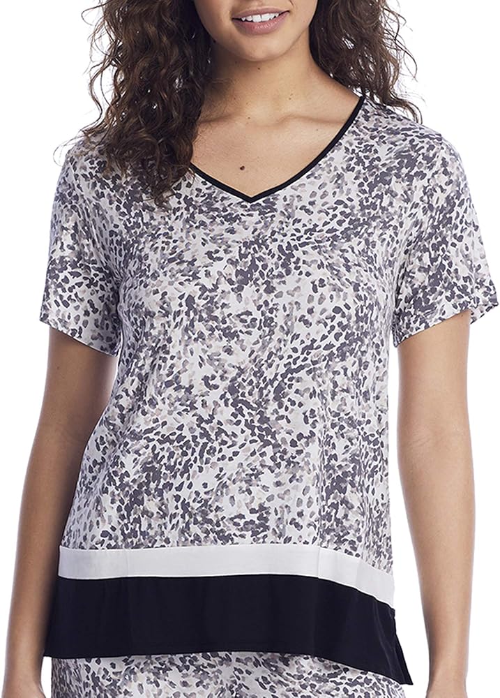 Donna Karan Sleepwear 26" Short Sleeve Sleep Top