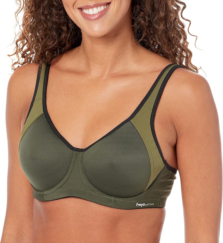 Freya Women's Sonic Underwire Spacer Molded Sports Bra, Khaki, 30G