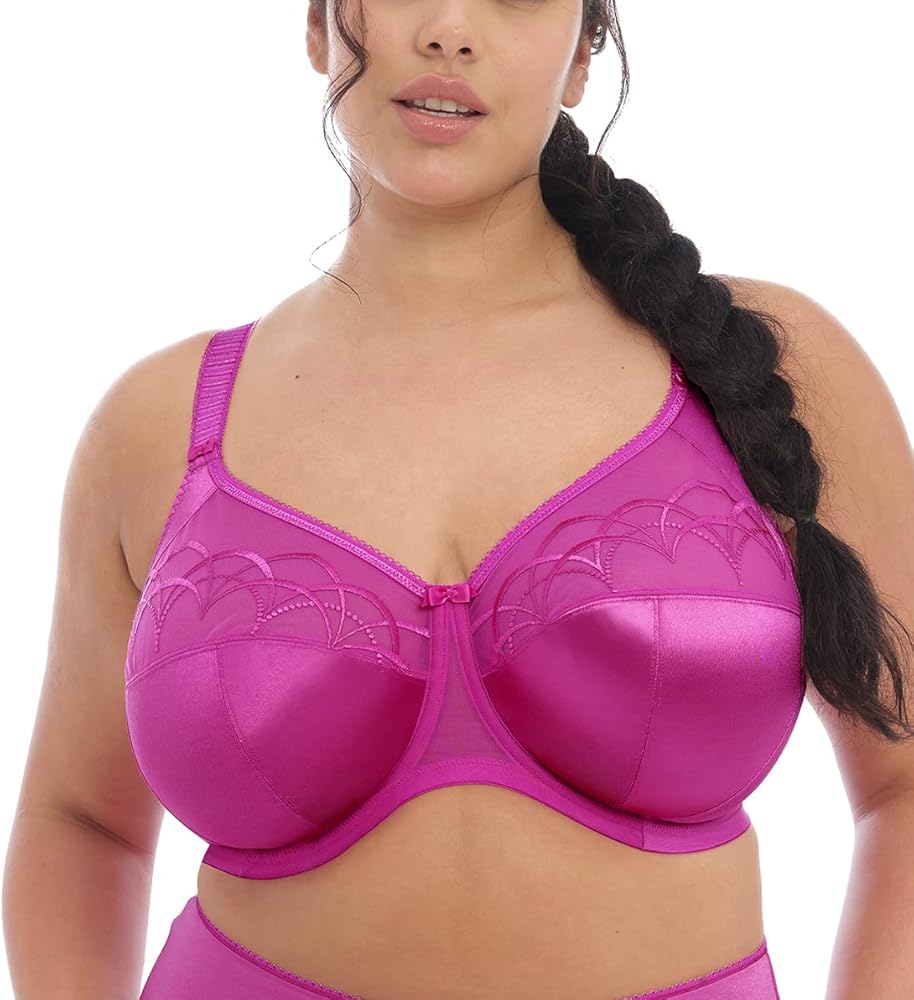 Elomi Cate Embroidered Full Cup Banded Underwire Bra (4030),38FF,Camelia