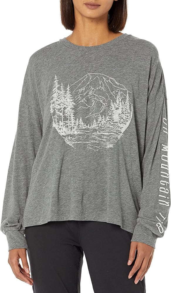 PJ Salvage Women's Loungewear Mountain Bound Long Sleeve Top