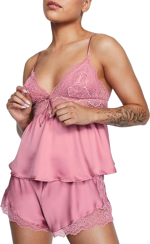 Victoria's Secret Stretch Lace & Satin Cami Set, Women's Sleepwear (XS-XXL)