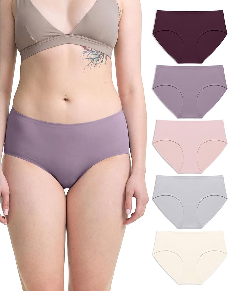 Neione No Show Women's Cotton Underwear Seamless Hipster Panties with No Panty Lines