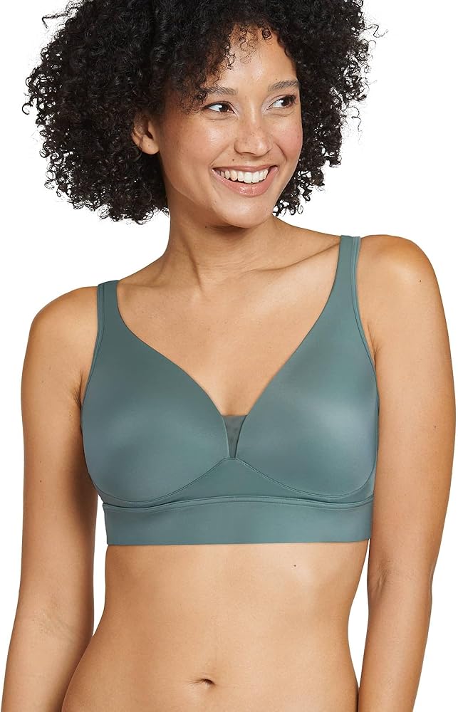 Jockey Women's Bra Forever Fit V-Neck Molded Cup Bra, Wisteria Green, S