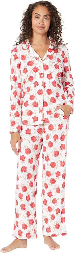 Karen Neuburger Women's Print Notch Collar Pj Set