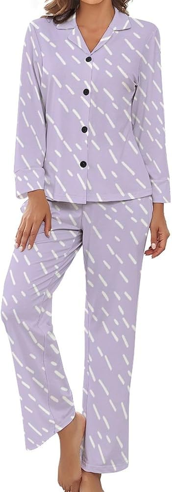 Women's Long Sleeve V-neck Top And Pants Pajama Sets 2 Piece Graffiti Long Sleepwear Loungewear Pjs Sets