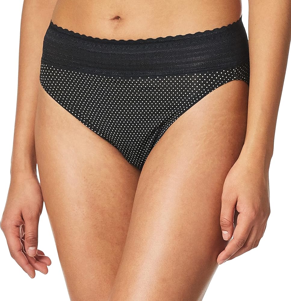 Warner's Women's No Pinching No Problems Lace Hi Cut Brief Panty