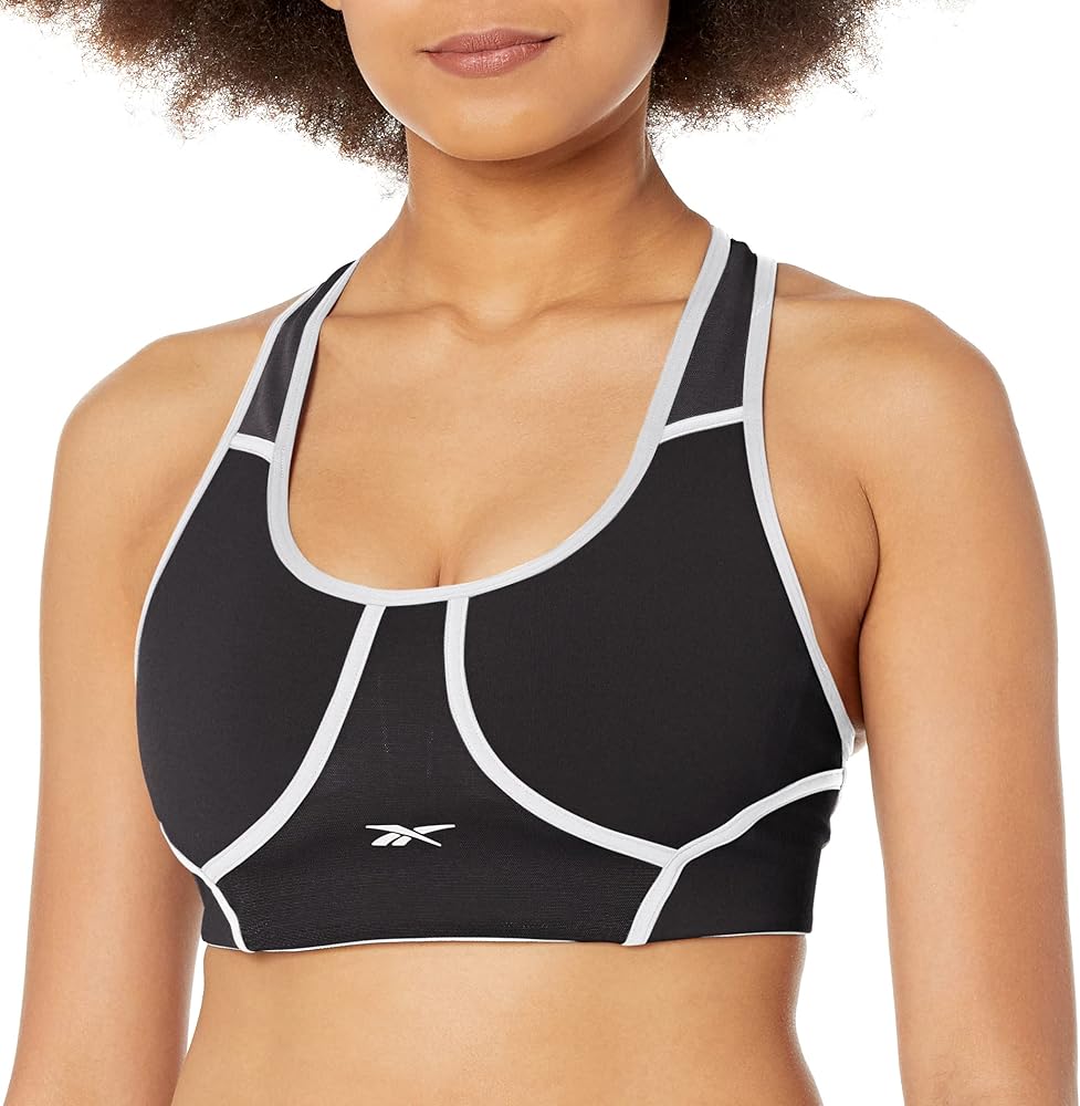 Reebok Women's Lux Racerback Sports Bra, Medium Support