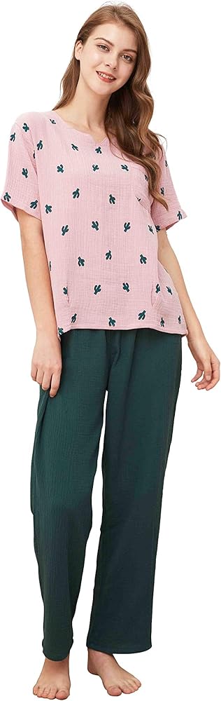 Womens Soft Cotton Pajama Set