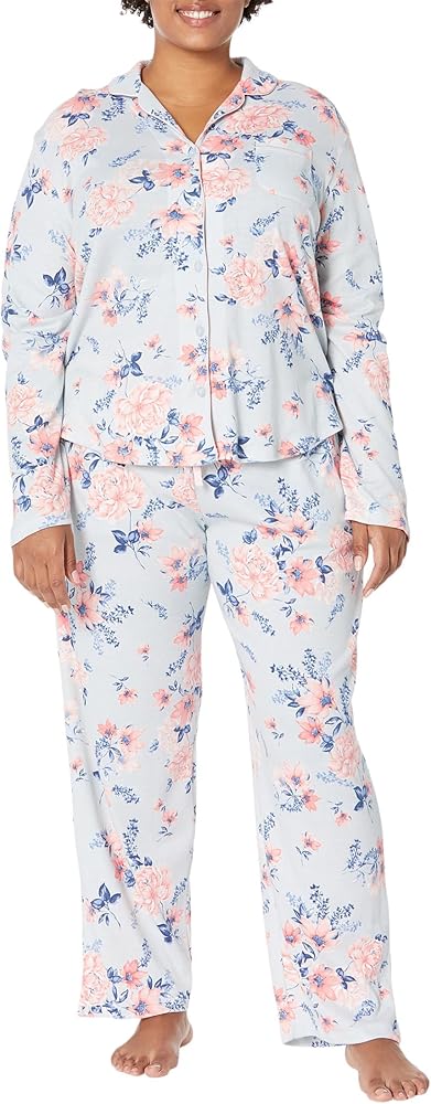 Karen Neuburger womens Plus Size Gramercy Park Long Sleeve Girlfriend Pj Set