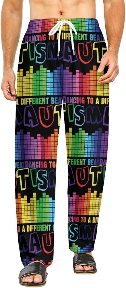 Autism Awareness Lounge Pajama Pants Comfy Sleepwear Bottoms Print Sleep Pants for Men Women