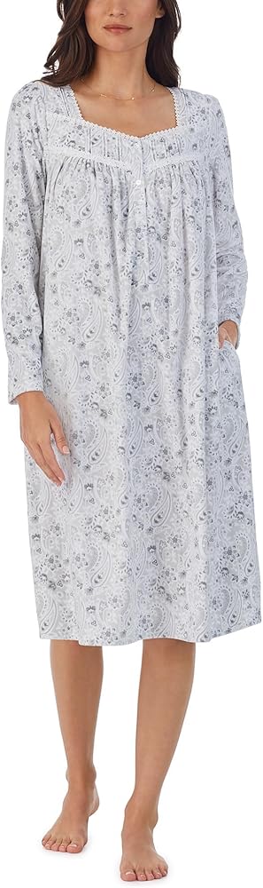 Eileen West Women's 5026627 Dream Fleece Long Sleeve Waltz Nightgown