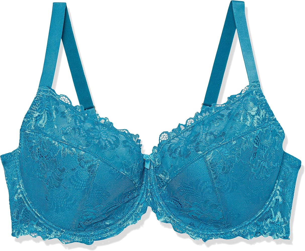 City Chic Plus Size Cosette LACE Demi Bra in Emerald, Size 18DD