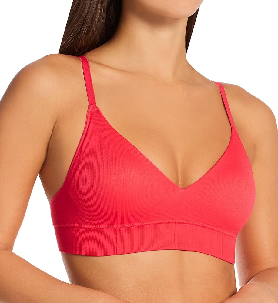 Maidenform Women's M Rib Seamless Bralette, Soft Wireless Pullover Bra, Convertible Straps