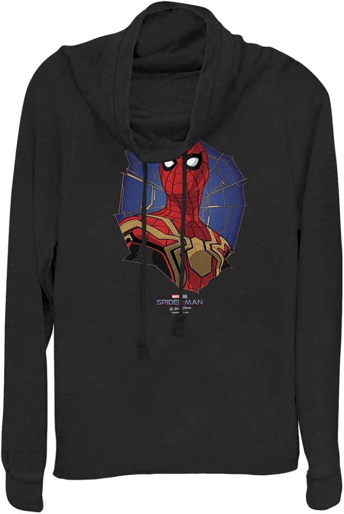 Marvel Spider-Man: No Way Home Web of a Hero Women's Cowl Neck Long Sleeve Knit Top