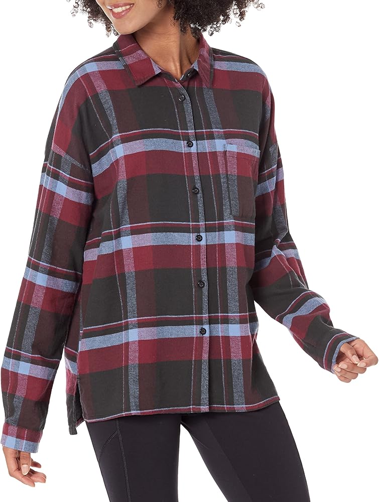 PJ Salvage Women's Loungewear Mad for Plaid Long Sleeve Top