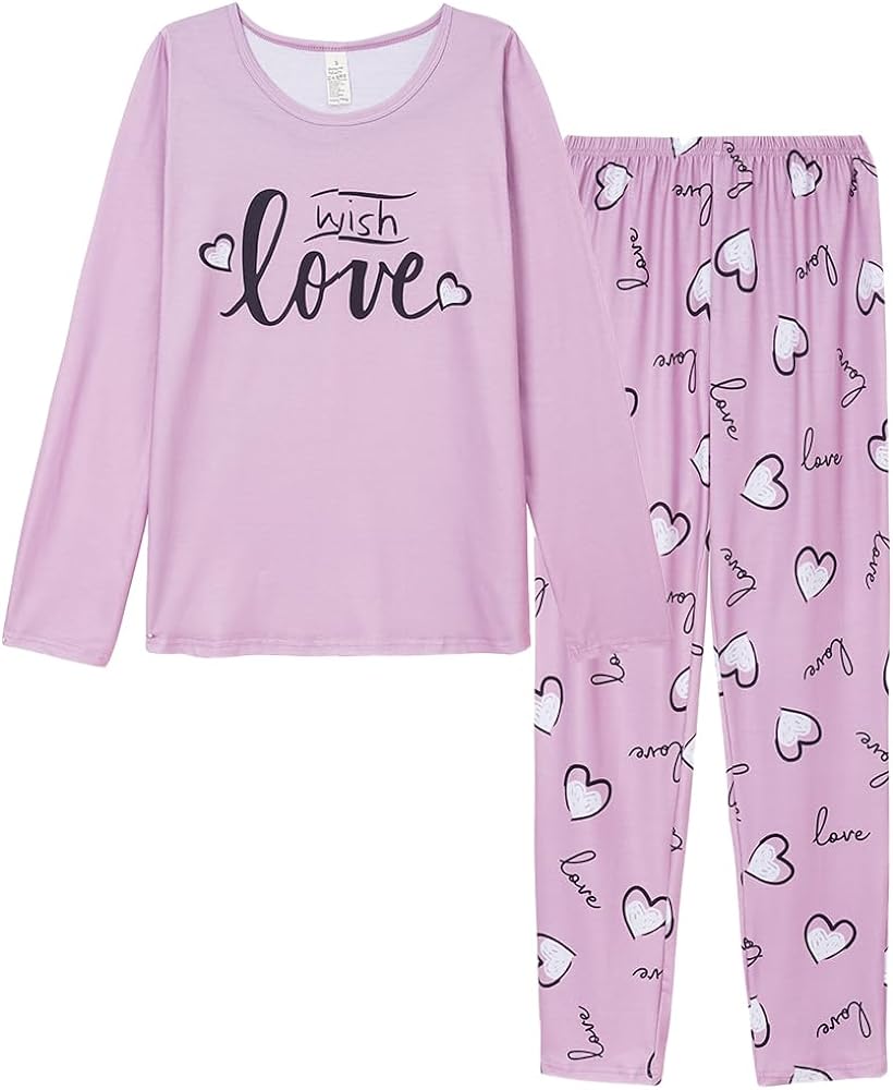 YIJIU Women's Sleepwear Long Sleeve Top and Pants Pajama Set Panda Print Nighty