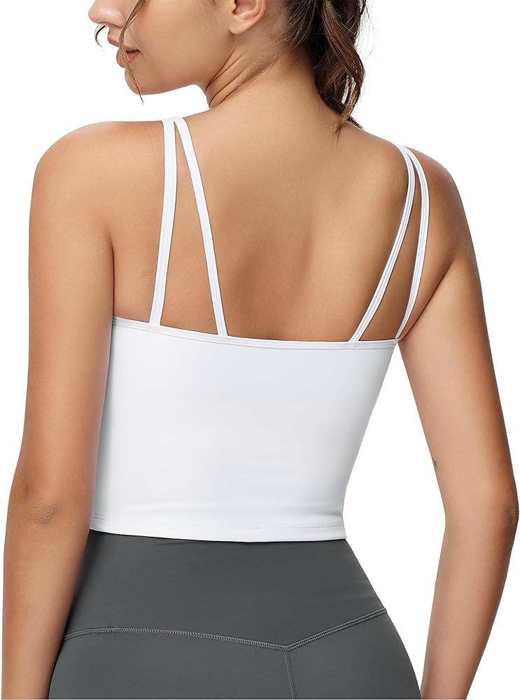 THE GYM PEOPLE Women's Longline Sports Bra Removable Padded Wireless Workout Yoga Tank Tops