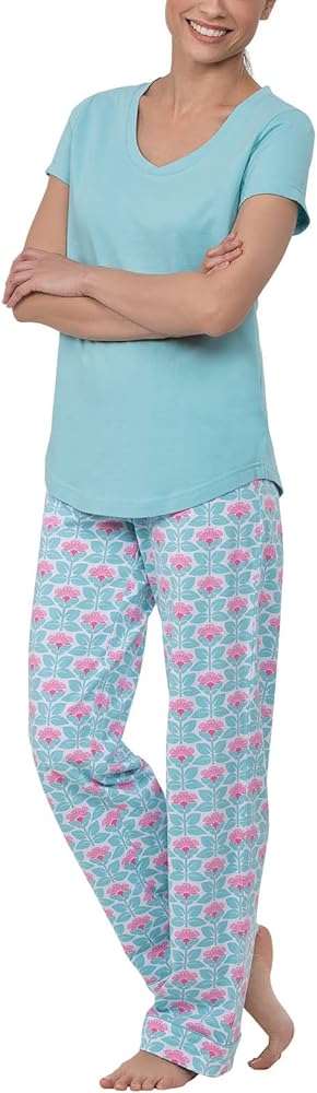 PajamaGram PJs For Women Set - Women Pajamas, Short Sleeve, 100% Cotton