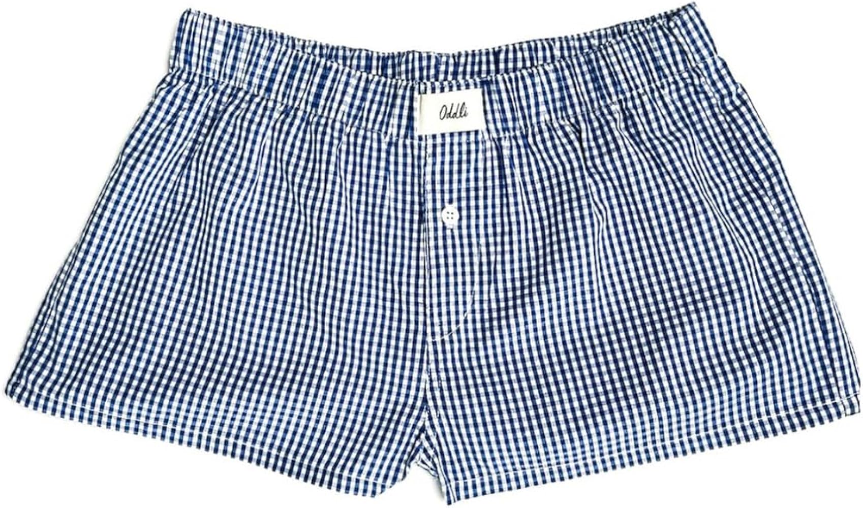 Women's Y2k Pajamas Shorts Cute Plaid Pj Short Pants Flannel Lounge Sleep Shorts Bottoms Elastic Waist Baggy Boxers