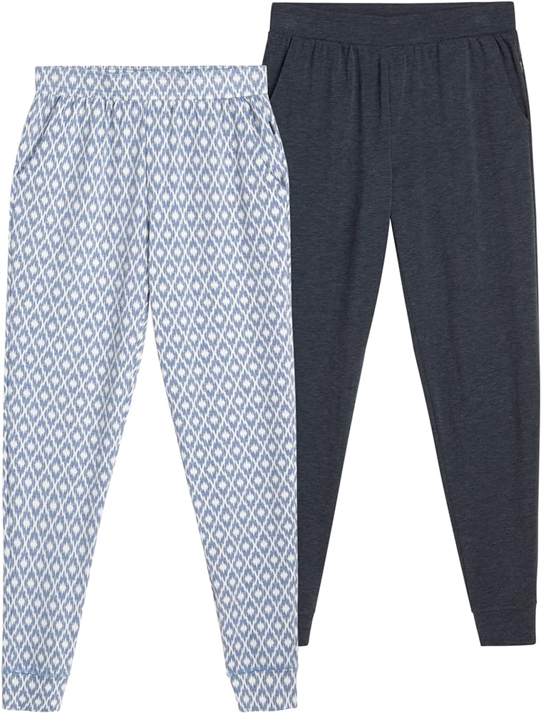 Eddie Bauer Women's Pajama Bottoms - 2 Pack Ultra-Soft Sleep and Lounge Jogger Pants for Women (S-2XL)