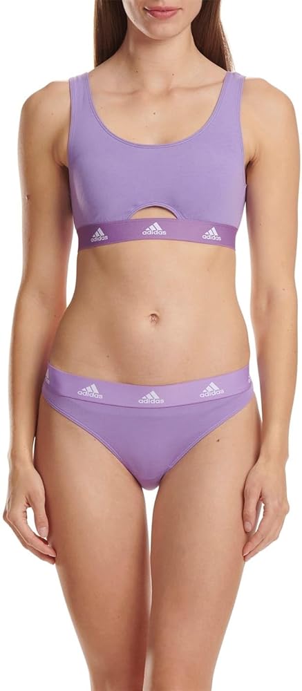 Adidas Women's Cotton Logo Scoop Bralette