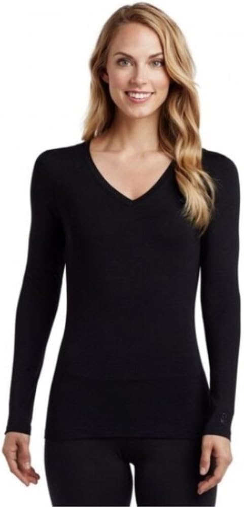 Cuddl Duds Softwear with Stretch Long Sleeve V-Neck