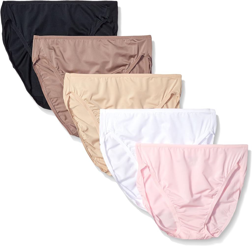 Fruit of the Loom Women's 5 Pack Microfiber Hi-Cut Panties