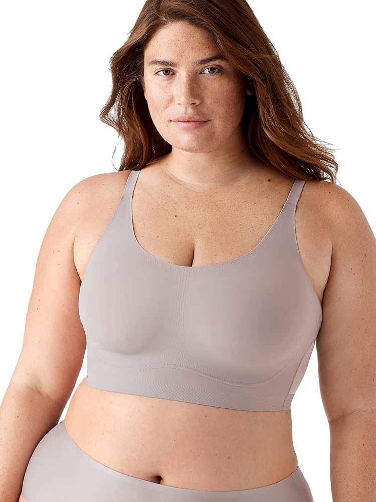 True & Co Womens True Body Lift Mesh Scoop Neck Convertible Bra